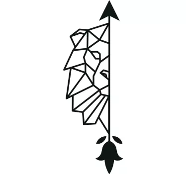 Line art geometrikus oroszlánok illő ingek pároknak - TenStickers