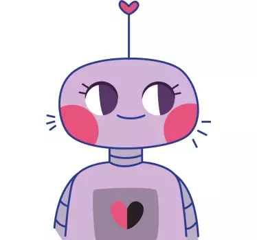 Két aranyos, szerelmes robot, hozzáillő ing pároknak - TenStickers