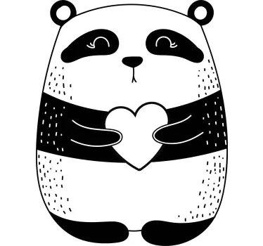 Aranyos panda medvék szívhez illő ingekkel pároknak - TenStickers