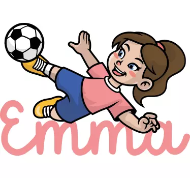 Lány futballista gyerek póló - TenStickers