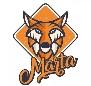 Névvel ellátott róka póló gyerekeknek - TenStickers
