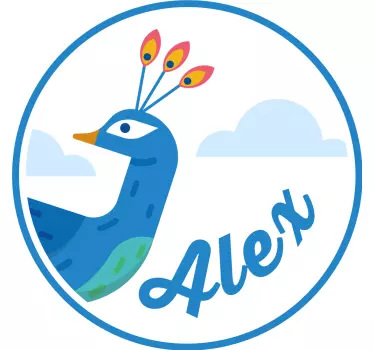 Páva névvel póló gyerekek - TenStickers