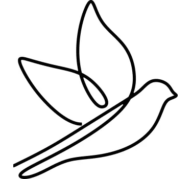 Minimalista madár körvonal póló - TenStickers