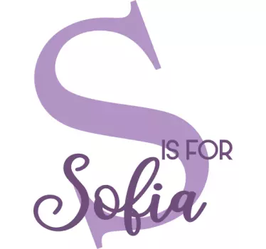 S sofiáért póló gyerekeknek - TenStickers