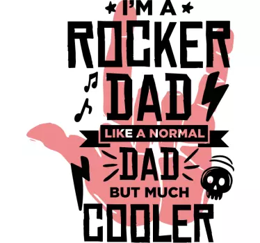 Rocker apa apák napi pólója - TenStickers