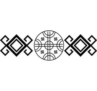 Vörös mapuche stílus póló - TenStickers