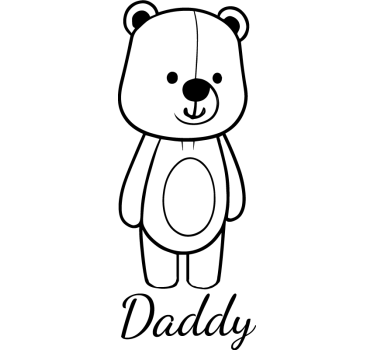 Apa mackó apák napjára illő ingek - TenStickers