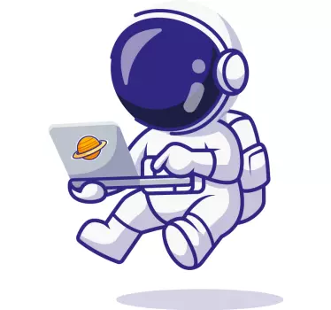 Astronaut laptop póló - TenStickers