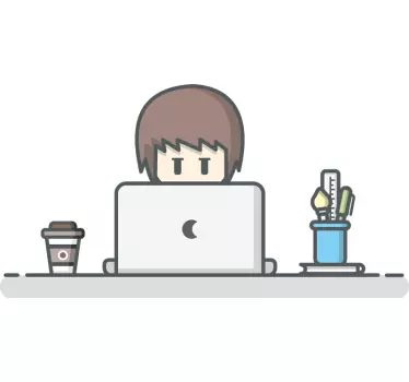Laptop munkás póló - TenStickers