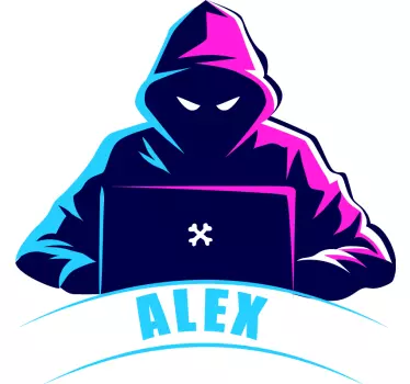 Névvel ellátott hacker pólók - TenStickers