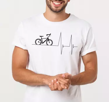Szívverés kerékpáros szenvedély póló - TenStickers