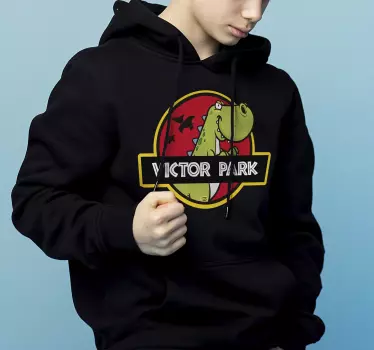 Jurassic park dinoszaurusz gyerek póló névvel - TenStickers