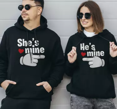 ő az enyém megfelelő ing pároknak - TenStickers