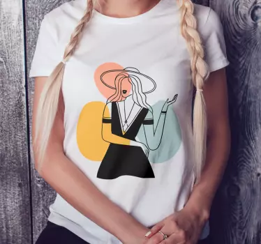 Absztrakt geometriai nő póló - TenStickers
