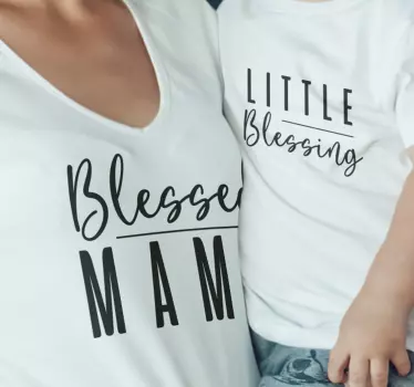Áldott családi kapcsolat anya és lánya póló - TenStickers