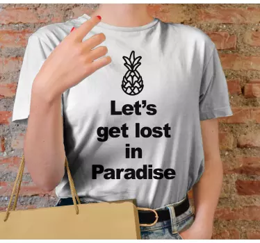 Ananász paradicsom Üzenet póló - TenStickers