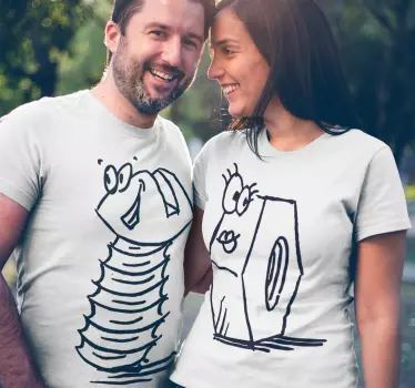Anya és csavar pár póló - TenStickers