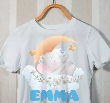 Aranyos elefánt alvó póló baba - TenStickers