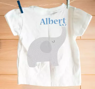 Bébi elefánt névvel póló baba - TenStickers