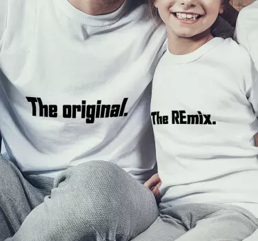 Az eredeti és remixes apa és fia megfelelő ingek - TenStickers