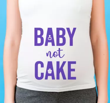 Baba nem torta terhes nő mintás póló - TenStickers