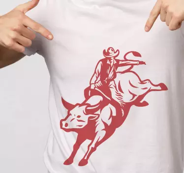 Bikát lovagló cowboy póló - TenStickers