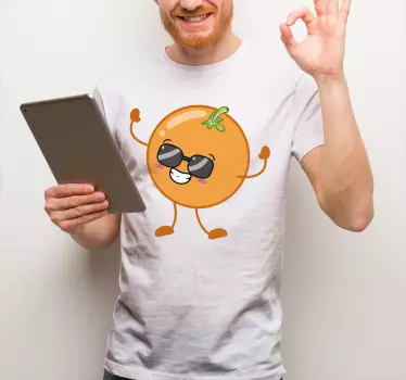 Boldog narancs karakter póló - TenStickers