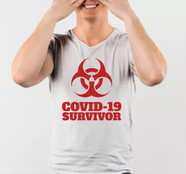Covid túlélő vicces design póló - TenStickers
