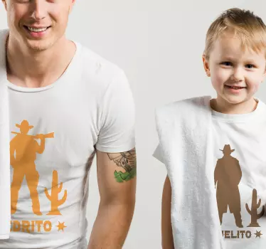 Cowboy és lovak mintás póló - TenStickers