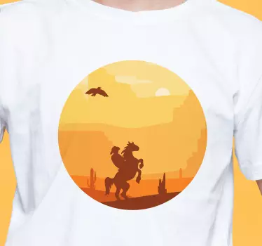 Cowboy naplemente kaland póló - TenStickers