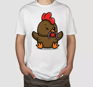 Cuki csirke kukacokkal póló - TenStickers