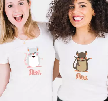 Cuki egyező rágcsálók anya és lánya póló - TenStickers