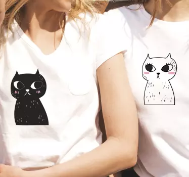 Cuki macska társak anya és lánya póló - TenStickers