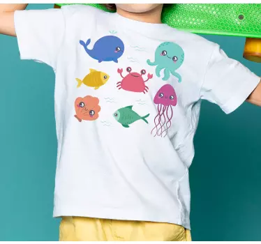 Cuki tengerélőlények póló gyerekeknek - TenStickers