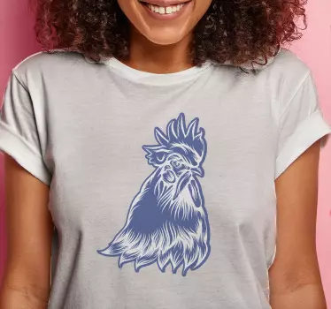 Egyfejű kakas csirke póló - TenStickers