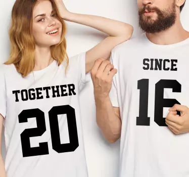 Együtt 16 Óta pólók párosít - TenStickers