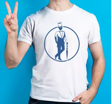Elegáns férfi siluett póló - TenStickers