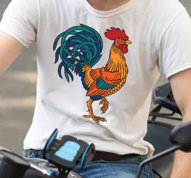 Elegáns illusztráció kakas póló - TenStickers
