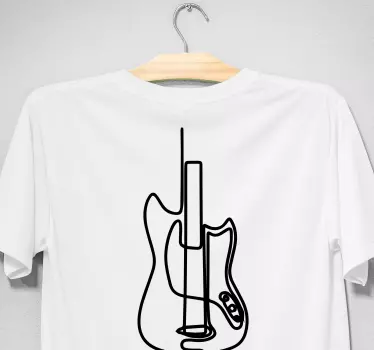 Elektromos gitár minimalista design póló - TenStickers
