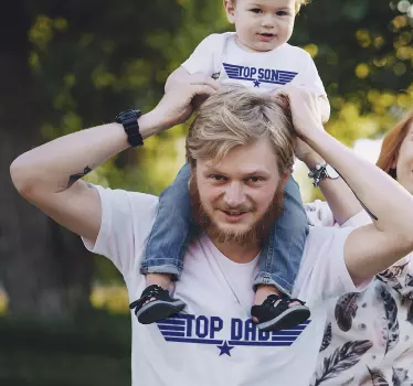 Felső fiú és felső apa megfelelő póló - TenStickers