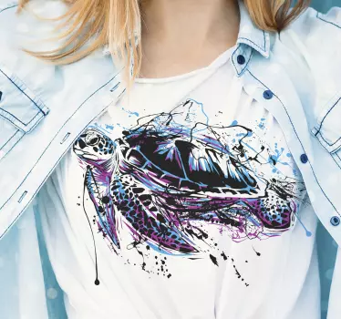 Festék art teknősök női póló - TenStickers