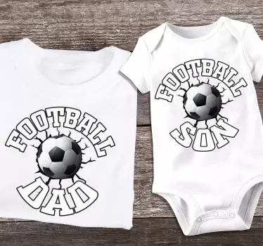 Futball apa és fia megfelelő ing - TenStickers