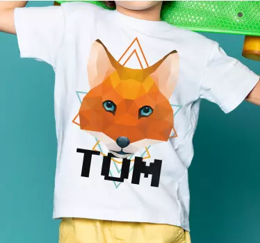 Geometrikus állatok névvel ellátott vadróka pólók - TenStickers