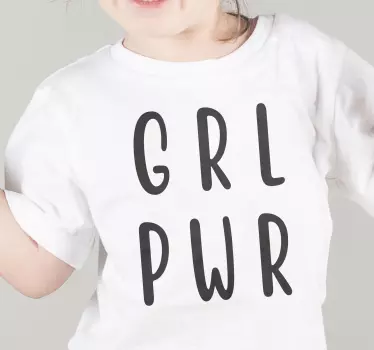 Girl power gyerek póló minimalista - TenStickers