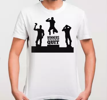 Győztesek soha nem adják fel póló - TenStickers