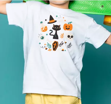 Halloween macska jelmez póló gyerekeknek - TenStickers