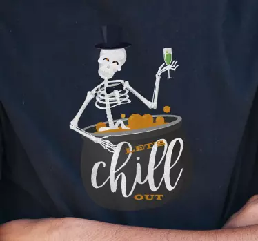 Hűtsük ki csontváz halloween pólót - TenStickers