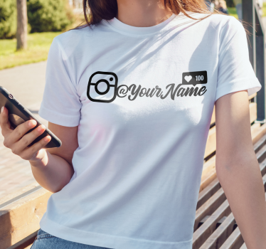 Instagram kedveli Póló nevekkel - TenStickers
