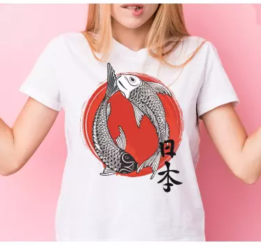Japán és zászló póló - TenStickers