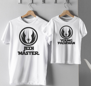 Jedi mester apa és fia illeszkedő inghez - TenStickers